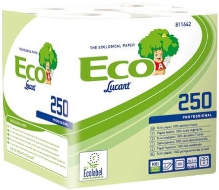 Eco Lucart Toilettenpapier 2-lagig 250 Blatt, 64 Rollen