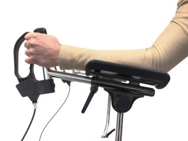 Arthritis-Rollator Cristallo 2 mit Unterarmauflage, silber