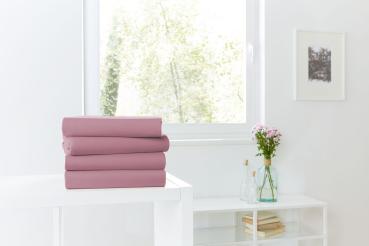Mako-Feinjersey-Spannbetttuch, rosenholz 255