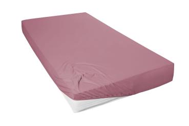 Mako-Feinjersey-Spannbetttuch, rosenholz 255