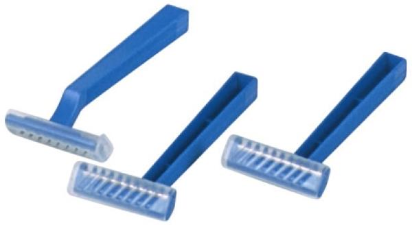 Einmal-Rasierer einschneidig blau, 100 Stk.