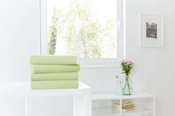 Mako-Feinjersey-Spannbetttuch, limone 514