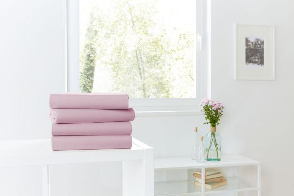 Mako-Feinjersey-Spannbetttuch, mauve 456