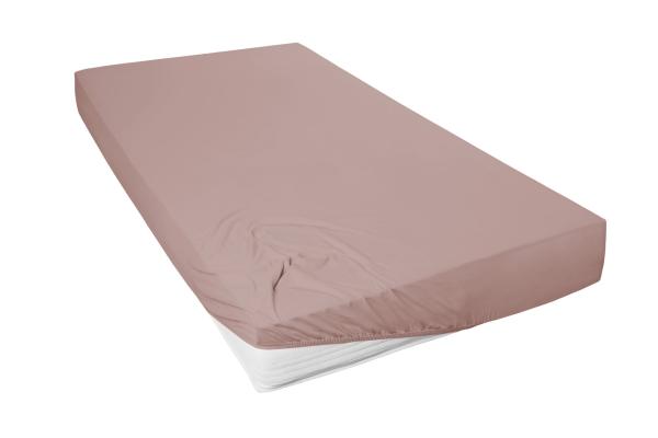 Mako-Feinjersey-Spannbetttuch, nougat 750