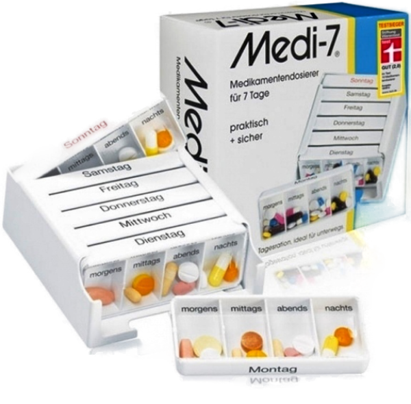 Medikamentendosierer Medi 7, weiß