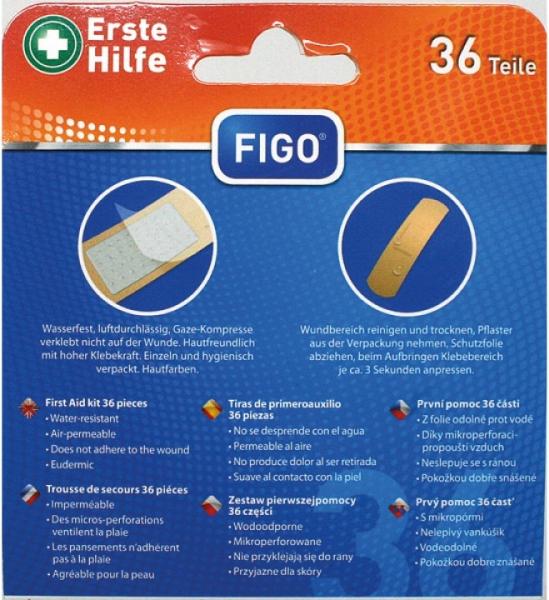 Erste Hilfe Pflasterbox Set, 36 Stk.