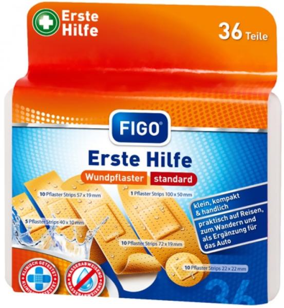 Erste Hilfe Pflasterbox Set, 36 Stk.