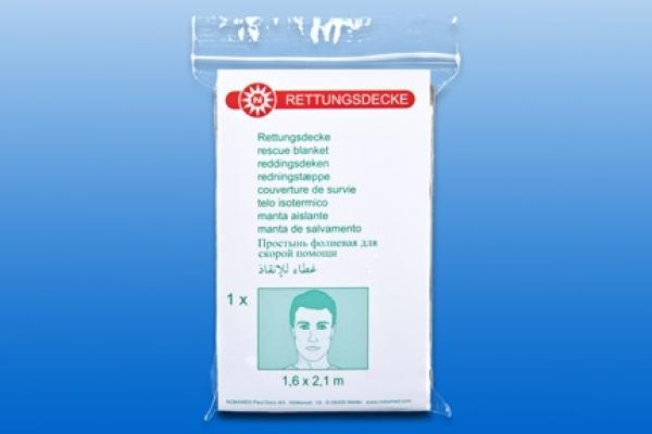 Rettungsdecke Erwachsene, 160 x 210 cm