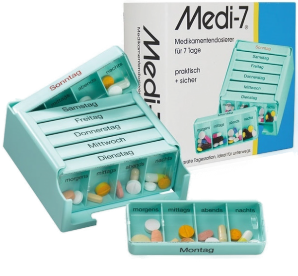 Medikamentendosierer Medi 7, türkis