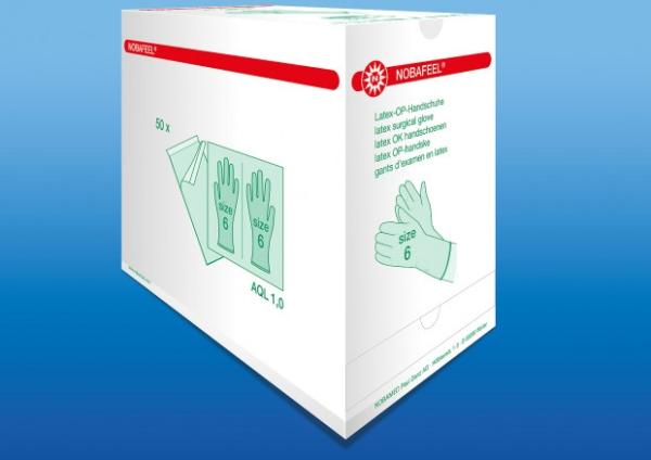 Nobafeel Latex-Handschuhe STERIL, Gr. L (8)